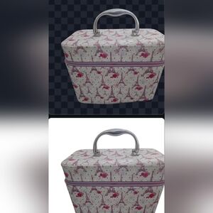 Chic Parisian Cosmetic Bag with Handle